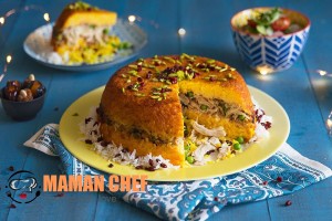 طرز تهیه ته‌چین مجلسی خوشمزه با روش پخت در فر و قابلمه